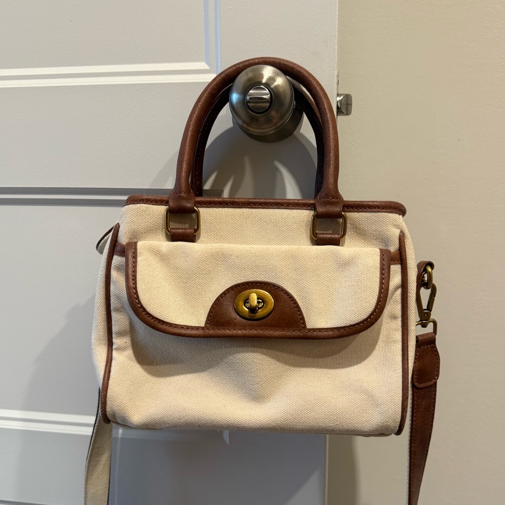 Brandy Melville ivory canvas shoulder bag - Picture 3 of 6